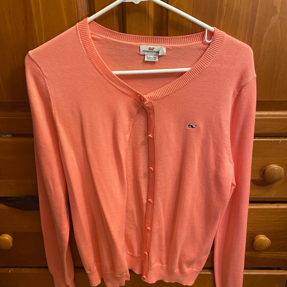 Coral Vineyard Vines Cardigan